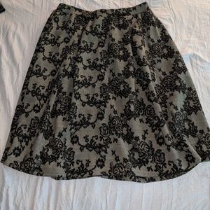 Black floral skirt
